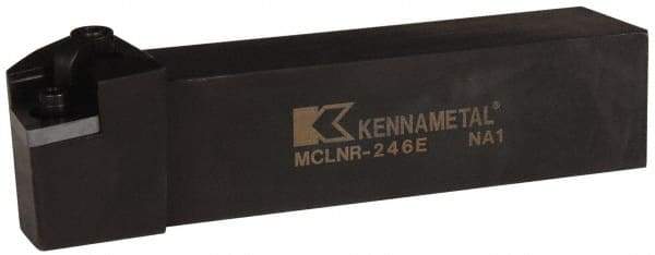 Kennametal - MCLN, Right Hand Cut, 5° Lead Angle, 1-1/2" Shank Height x 1-1/2" Shank Width, Negative Rake Indexable Turning Toolholder - 7" OAL, CN..64. Insert Compatibility, Series Kenloc - Benchmark Tooling