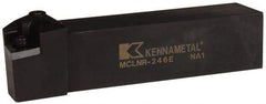 Kennametal - MCLN, Right Hand Cut, 5° Lead Angle, 1-1/2" Shank Height x 1-1/2" Shank Width, Negative Rake Indexable Turning Toolholder - 7" OAL, CN..64. Insert Compatibility, Series Kenloc - Benchmark Tooling