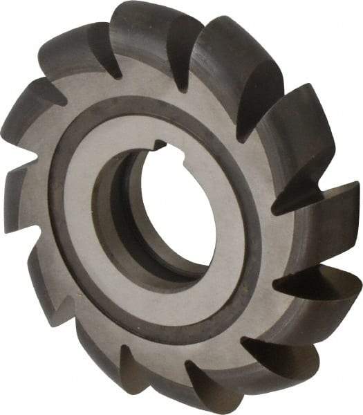 Made in USA - 3/8" Radius, 3/4" Circle Diam, 3-3/4" Cutter Diam, Arbor Connection, Convex Radius Cutter - High Speed Steel, Uncoated, Form Relieved, 12 Teeth - Benchmark Tooling