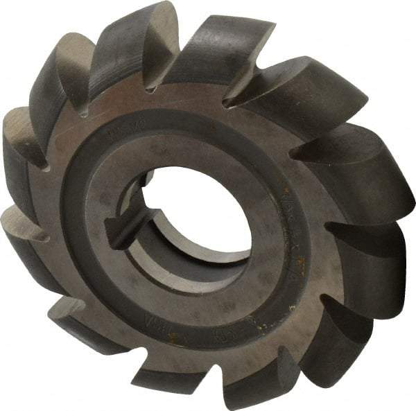 Made in USA - 7/16" Radius, 7/8" Circle Diam, 4" Cutter Diam, Arbor Connection, Convex Radius Cutter - High Speed Steel, Uncoated, Form Relieved, 12 Teeth - Benchmark Tooling