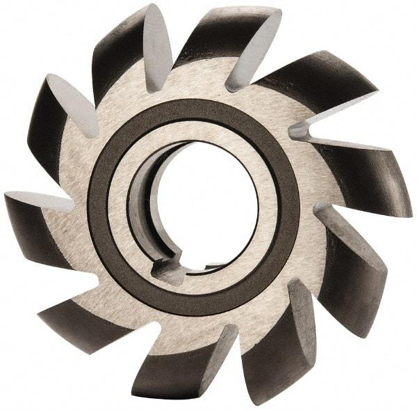 Made in USA - 1/2" Radius, 1" Circle Diam, 3-1/4" Cutter Diam, Arbor Connection, Convex Radius Cutter - High Speed Steel, Uncoated, Form Relieved, 12 Teeth - Benchmark Tooling