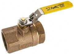Apollo - 2" Pipe, Standard Port, Bronze Standard Ball Valve - 2 Piece, NPT Ends, Locking Lever Handle, 600 WOG, 150 WSP - Benchmark Tooling