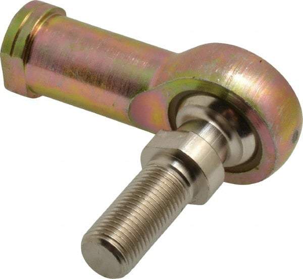 Alinabal - 1/2" ID, 1-5/16" Max OD, 6,400 Lb Max Static Cap, Spherical Rod End - 1/2-20 LH, 3/4" Shank Diam, 1-3/16" Shank Length, Steel with Molded Nyloy Raceway - Benchmark Tooling