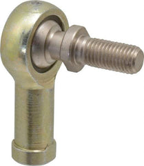 Alinabal - 5/16" ID, 7/8" Max OD, 2,800 Lb Max Static Cap, Spherical Rod End - 5/16-24 RH, 0.437" Shank Diam, 3/4" Shank Length, Steel with Molded Nyloy Raceway - Benchmark Tooling