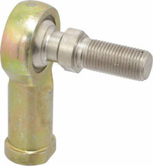 Alinabal - 1/2" ID, 1.3333" Max OD, 6,400 Lb Max Static Cap, Spherical Rod End - 1/2-20 RH, 3/4" Shank Diam, 1-3/16" Shank Length, Steel with Molded Nyloy Raceway - Benchmark Tooling