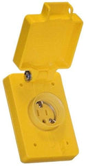 Value Collection - 125 VAC, 15 Amp, 5-15R NEMA, Ungrounded Receptacle - 2 Poles, 3 Wire, Female End, Yellow - Benchmark Tooling