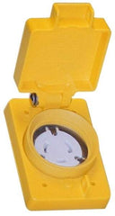 Value Collection - 125 VAC, 15 Amp, L5-15R NEMA, Ungrounded Receptacle - 2 Poles, 3 Wire, Female End, Yellow - Benchmark Tooling