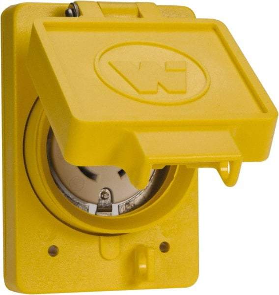 Value Collection - 125/250 VAC, 30 Amp, L14-30R NEMA, Ungrounded Receptacle - 3 Poles, 4 Wire, Female End, Yellow - Benchmark Tooling