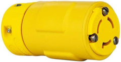 Value Collection - 250 VAC, 15 Amp, L6-15 NEMA, Straight, Ungrounded, Industrial Grade Connector - 2 Pole, 3 Wire, 1 Phase, Rubber, Yellow - Benchmark Tooling