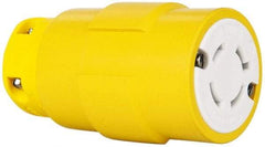 Value Collection - 480 VAC, 20 Amp, L16-20 NEMA, Straight, Ungrounded, Industrial Grade Connector - 3 Pole, 4 Wire, 3 Phase, Rubber, Yellow - Benchmark Tooling