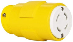 Value Collection - 250 VAC, 30 Amp, L15-30 NEMA, Straight, Ungrounded, Industrial Grade Connector - 3 Pole, 4 Wire, 1 Phase, Rubber, Yellow - Benchmark Tooling