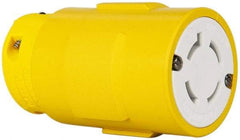 Value Collection - 600 VAC, 30 Amp, L17-30 NEMA, Straight, Ungrounded, Industrial Grade Connector - 3 Pole, 4 Wire, Rubber, Yellow - Benchmark Tooling