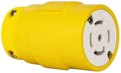 Value Collection - 347/600 VAC, 30 Amp, L23-30 NEMA, Straight, Ungrounded, Industrial Grade Connector - 4 Pole, 5 Wire, 3 Phase, Rubber, Yellow - Benchmark Tooling