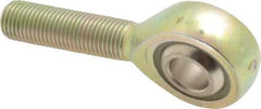 Alinabal - 3/8" ID, 1" Max OD, 3,250 Lb Max Static Cap, Spherical Rod End - 3/8-24 LH, 0.562" Shank Diam, 1-1/4" Shank Length, Steel with Molded Nyloy Raceway - Benchmark Tooling