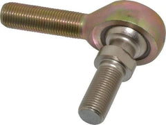 Alinabal - 1/2" ID, 1-5/16" Max OD, 6,400 Lb Max Static Cap, Spherical Rod End - 1/2-20 LH, 3/4" Shank Diam, 1-1/2" Shank Length, Steel with Molded Nyloy Raceway - Benchmark Tooling