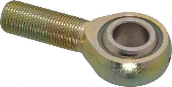 Alinabal - 3/4" ID, 1-3/4" Max OD, 9,000 Lb Max Static Cap, Spherical Rod End - 3/4-16 RH, 1" Shank Diam, 1-3/4" Shank Length, Steel with Molded Nyloy Raceway - Benchmark Tooling