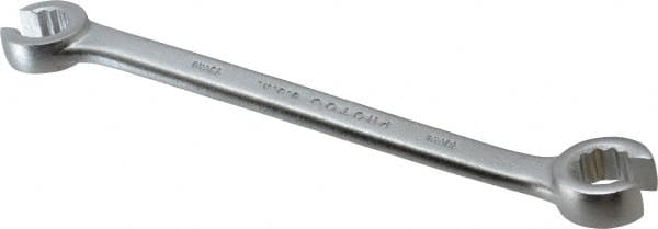 Proto - 13 x 14mm, Chrome Finish, Open End Flare Nut Wrench - 12 Points, 7-17/32" OAL, Steel, Double End Head - Benchmark Tooling