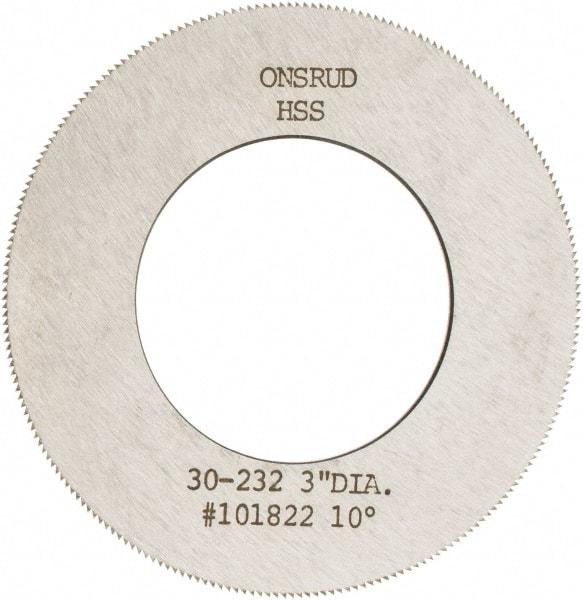 Onsrud - 3" Diam x 0.032" Blade Thickness x 1-5/8" Arbor Hole Diam, 224 Tooth Slitting and Slotting Saw - Arbor Connection, High Speed Steel - Benchmark Tooling