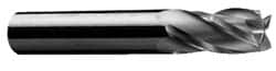 Onsrud - 3/8" Cutting Diam x 5/8" Length of Cut, 4 Flute, Downcut Spiral Router Bit - Uncoated, Right Hand Cut, Solid Carbide, 3" OAL x 3/8" Shank Diam, Four Edge, 30° Helix Angle - Benchmark Tooling