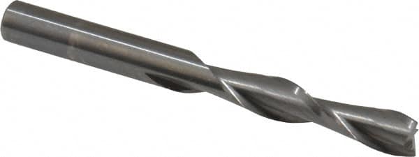 Onsrud - 1/4" Cutting Diam x 1" Length of Cut, 2 Flute, Downcut Spiral Router Bit - Uncoated, Left Hand Cut, Solid Carbide, 2-1/2" OAL x 1/4" Shank Diam, Double Edge, 30° Helix Angle - Benchmark Tooling