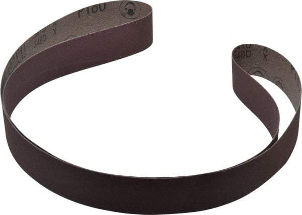 3M - 1-1/2" Wide x 60" OAL, 180 Grit, Aluminum Oxide Abrasive Belt - Aluminum Oxide, Very Fine, Coated, X Weighted Cloth Backing, Series 341D - Benchmark Tooling