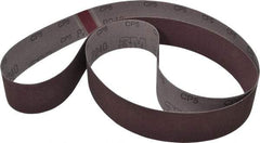 3M - 2" Wide x 72" OAL, 240 Grit, Aluminum Oxide Abrasive Belt - Aluminum Oxide, Very Fine, Coated, X Weighted Cloth Backing, Series 241D - Benchmark Tooling