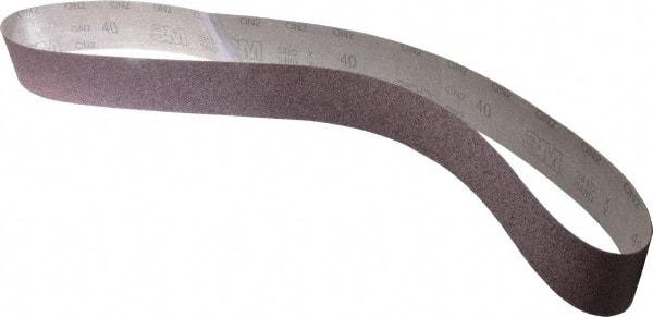 3M - 2-1/2" Wide x 60" OAL, 40 Grit, Aluminum Oxide Abrasive Belt - Aluminum Oxide, Coarse, Coated, X Weighted Cloth Backing, Series 341D - Benchmark Tooling