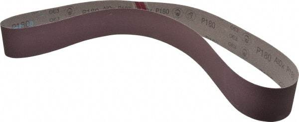 3M - 2-1/2" Wide x 60" OAL, 180 Grit, Aluminum Oxide Abrasive Belt - Aluminum Oxide, Very Fine, Coated, X Weighted Cloth Backing, Series 341D - Benchmark Tooling