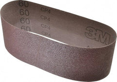 3M - 3" Wide x 21" OAL, 60 Grit, Aluminum Oxide Abrasive Belt - Aluminum Oxide, Medium, Coated, X Weighted Cloth Backing, Series 340D - Benchmark Tooling