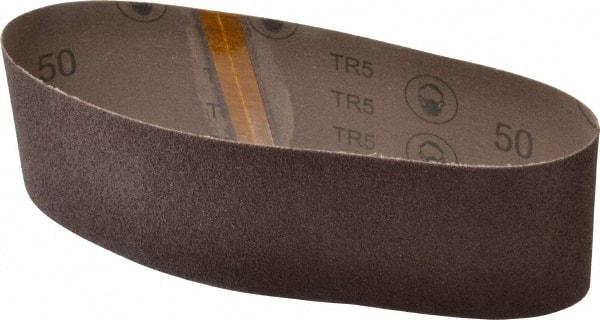 3M - 3" Wide x 24" OAL, 50 Grit, Aluminum Oxide Abrasive Belt - Aluminum Oxide, Coarse, Coated, X Weighted Cloth Backing, Series 341D - Benchmark Tooling