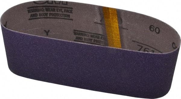 3M - 3" Wide x 21" OAL, 60 Grit, Ceramic Abrasive Belt - Ceramic, Medium, Coated, Y Weighted Cloth Backing, Series 761D - Benchmark Tooling