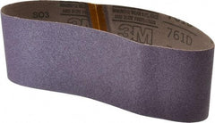 3M - 4" Wide x 24" OAL, 60 Grit, Ceramic Abrasive Belt - Ceramic, Medium, Coated, Y Weighted Cloth Backing, Series 761D - Benchmark Tooling