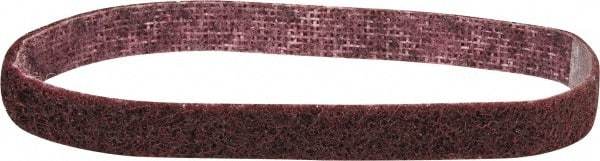 3M - 1/2" Wide x 12" OAL, Aluminum Oxide Abrasive Belt - Aluminum Oxide, Medium, Nonwoven, Series SC-BS - Benchmark Tooling