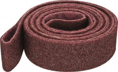 3M - 2" Wide x 132" OAL, Aluminum Oxide Abrasive Belt - Aluminum Oxide, Medium, Nonwoven, Series SC-BS - Benchmark Tooling