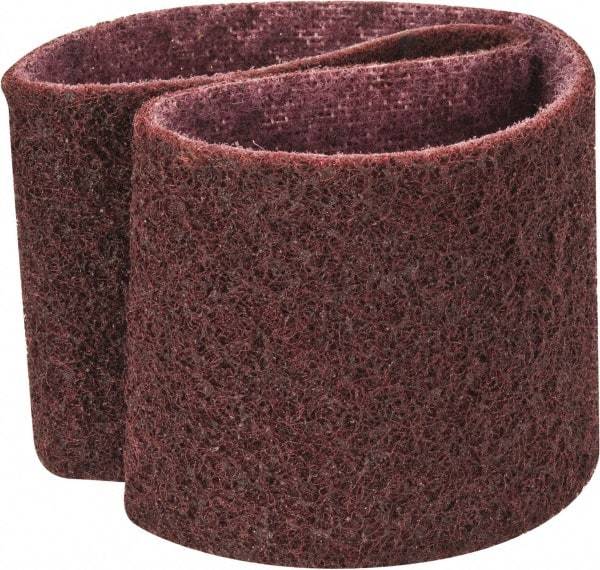 3M - 3" Wide x 21" OAL, Aluminum Oxide Abrasive Belt - Aluminum Oxide, Medium, Nonwoven, Series SC-BS - Benchmark Tooling