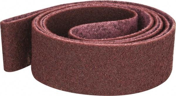 3M - 3" Wide x 132" OAL, Aluminum Oxide Abrasive Belt - Aluminum Oxide, Medium, Nonwoven, Series SC-BS - Benchmark Tooling