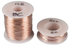 Made in USA - 20 Gage, 0.032" Diameter x 315' Long, Bare, Copper Bus Bar Wire - Pure Copper (ASTM B3) - Benchmark Tooling