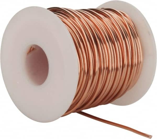 Made in USA - 14 Gage, 0.0641" Diameter x 80' Long, Bare, Copper Bus Bar Wire - Pure Copper (ASTM B3) - Benchmark Tooling
