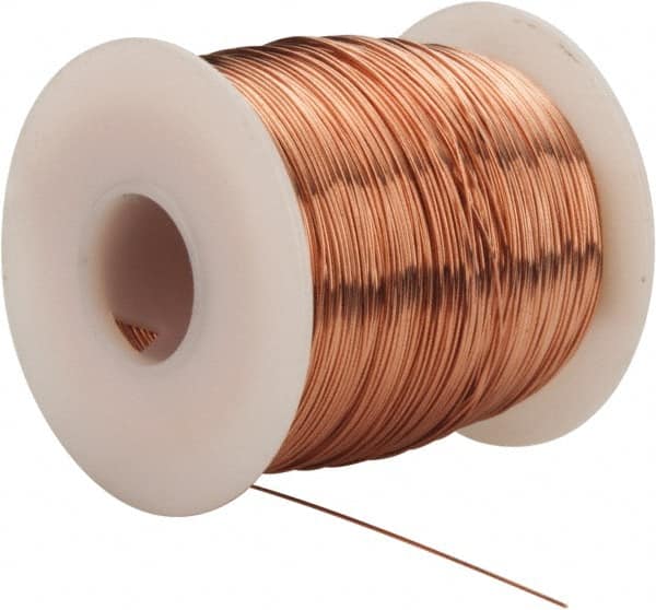 Made in USA - 24 Gage, 0.0201" Diameter x 793' Long, Bare, Copper Bus Bar Wire - Pure Copper (ASTM B3) - Benchmark Tooling