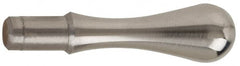 Gibraltar - 1/4" Press Fit Stem, Fixed Handwheel & Machine Handle - Carbon Steel Bulb Shape Handle, 7/16" Long Carbon Steel Stem, 1-23/32" OAL - Benchmark Tooling