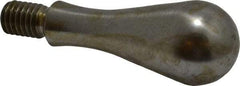 Gibraltar - 3/8-16 Threaded Stem, Fixed Handwheel & Machine Handle - Carbon Steel Bulb Shape Handle, 9/16" Long Carbon Steel Stem, 2-11/16" OAL - Benchmark Tooling