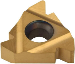 Carmex - 27ER External Right Hand 4 UN Laydown Threading Insert - Grade P25C, TiN Coated Carbide - Benchmark Tooling