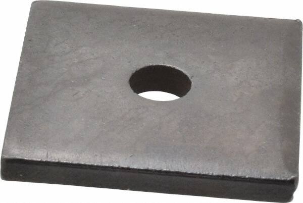 Gibraltar - 3/8" Bolt, 2" Square, Black Oxide Finish, Case Hardened Steel Square Flat Washer - 7/16" ID, 1/4" Thick - Benchmark Tooling