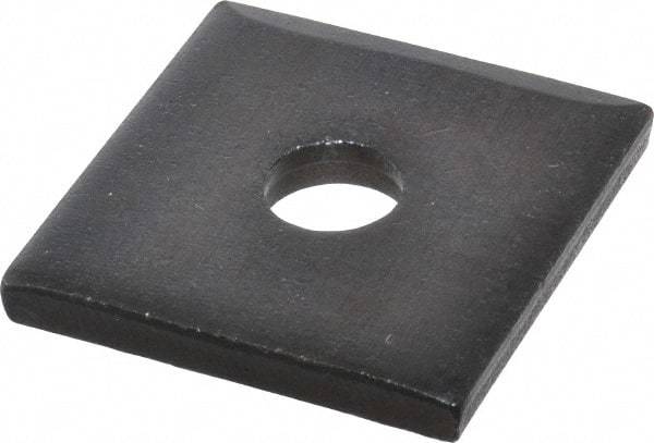 Gibraltar - 1/2" Bolt, 2" Square, Black Oxide Finish, Case Hardened Steel Square Flat Washer - 9/16" ID, 1/4" Thick - Benchmark Tooling