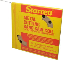 Starrett - 1/8" x 100' x 0.025" Carbon Steel Band Saw Blade Coil Stock - 18 TPI, Toothed Edge, Straight Form, Raker Set, Flexible Back, No Rake Angle, Constant Pitch, Contour Cutting - Benchmark Tooling