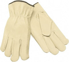 MCR Safety - Size XL General Protection Work Gloves - For Work & Driver, Uncoated, Beige, Paired - Benchmark Tooling