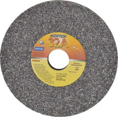 Norton - 7" Diam x 1-1/4" Hole x 1/2" Thick, I Hardness, 46 Grit Surface Grinding Wheel - Aluminum Oxide, Type 1, Coarse Grade, 3,600 Max RPM, Vitrified Bond, No Recess - Benchmark Tooling