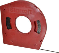 Starrett - 1/4" x 100' x 0.025" Carbon Steel Band Saw Blade Coil Stock - 6 TPI, Toothed Edge, Hook Form, Raker Set, Flexible Back, Positive Angle, Constant Pitch, Contour Cutting - Benchmark Tooling