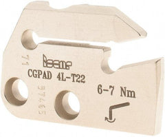 Iscar - Left Hand Cut, 5mm Insert Width, Cutoff & Grooving Support Blade for Indexables - 22mm Max Depth of Cut, 5.2mm Head Projection - Benchmark Tooling