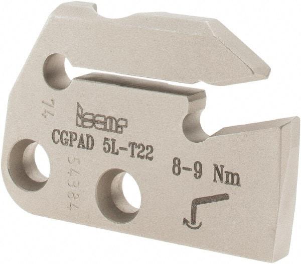 Iscar - Left Hand Cut, 6.4mm Insert Width, Cutoff & Grooving Support Blade for Indexables - 22mm Max Depth of Cut, 5.2mm Head Projection - Benchmark Tooling